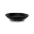 Ceramic Pasta Bowl Shallow Rippled Blk Matt